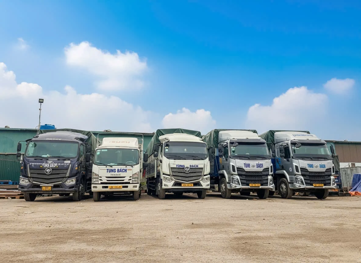 Xe vận tải tại Tùng Bách